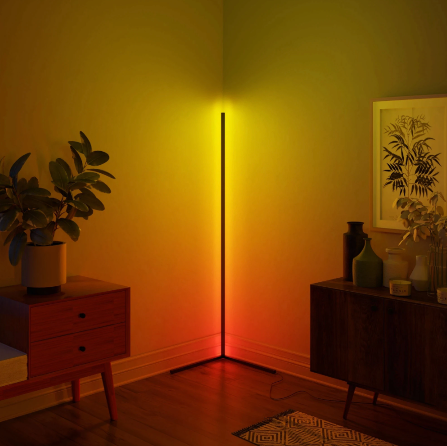 led color changing floor lamp, modern minimalist floor lamp