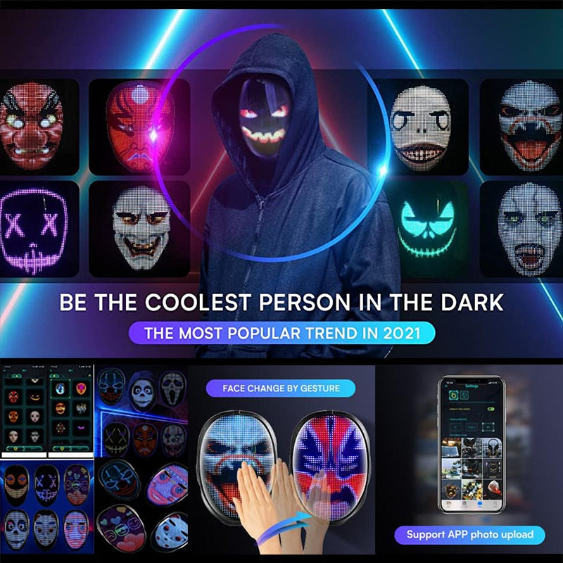 PartyFace™ - Party Programmable Led Mask