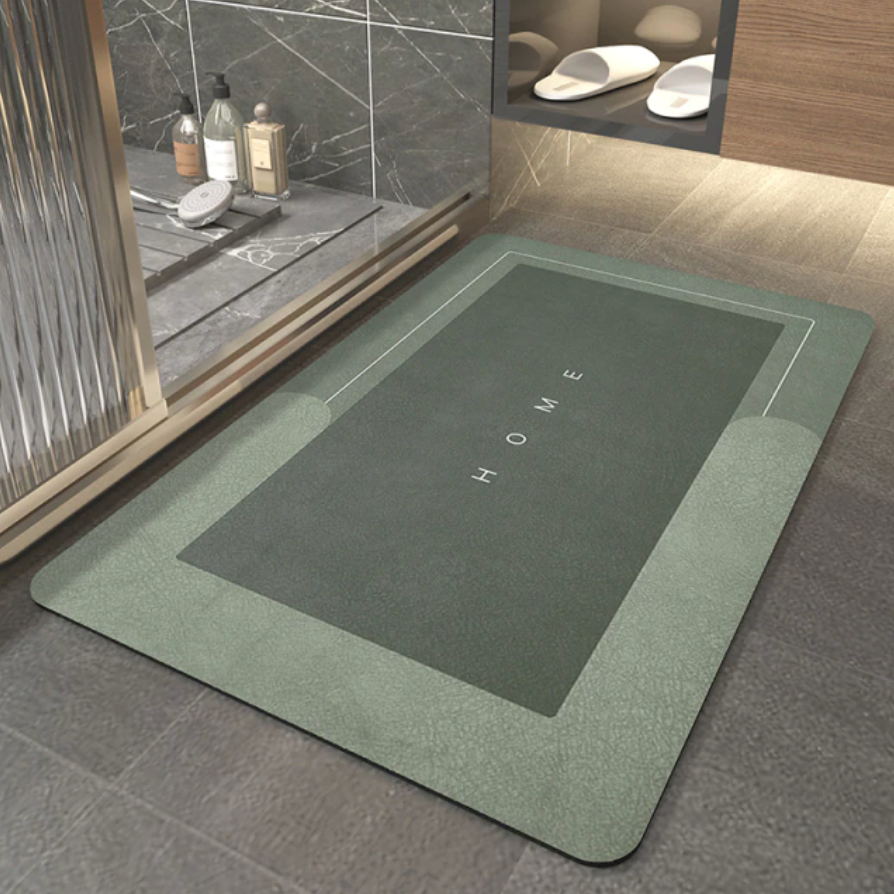 Diatomaceous Mud Water Absorbing Bath Mat, Quick Drying Bathroom Floor Mat,  Solid Color Simple And Suitable For Various Types Of Floor Rubber Anti Slip  And Water Absorbing Carpets, Thick, - Temu