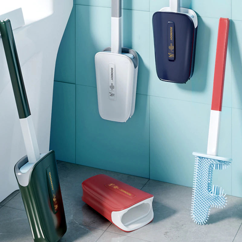 Source Wall-Mounted Bathroom Toilet Cleaning Tool No Dead Corners Flexer  Silicone Cactus Toilet Brush And Holder on m.