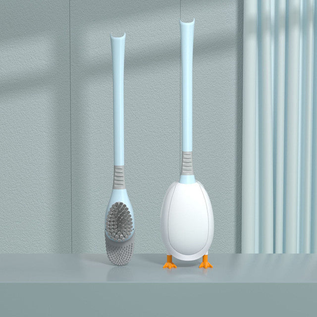 1pc Toilet Brush For Home Use, With Silicone Duck Design And